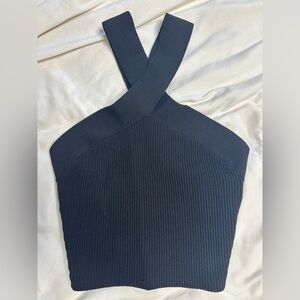 Babaton Sculpt Knit Criss Cross Cropped Tank